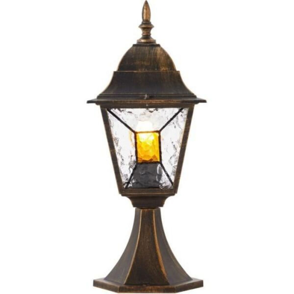 BRILLIANT Borne extérieure JANEL - BRILLIANT - noir doré - métal/verre - E27 max 60W - IP44