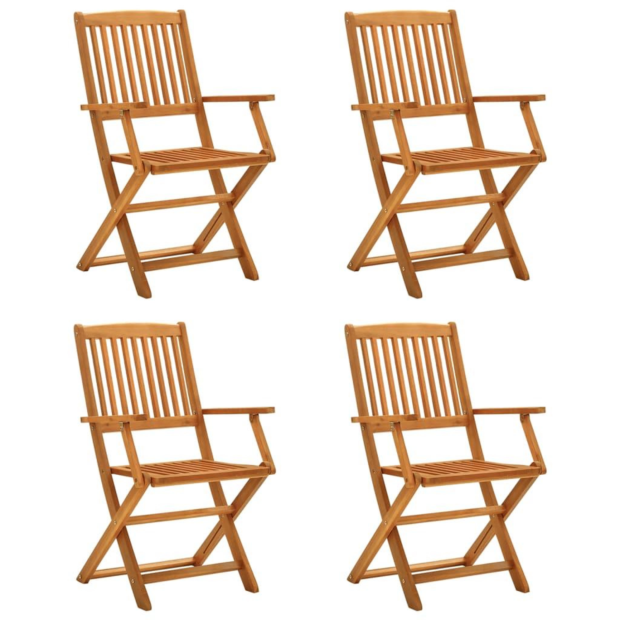 Voir la diapositive 3 : VIDAXL Ensemble a manger de jardin 5 pcs Bois d'acacia solide