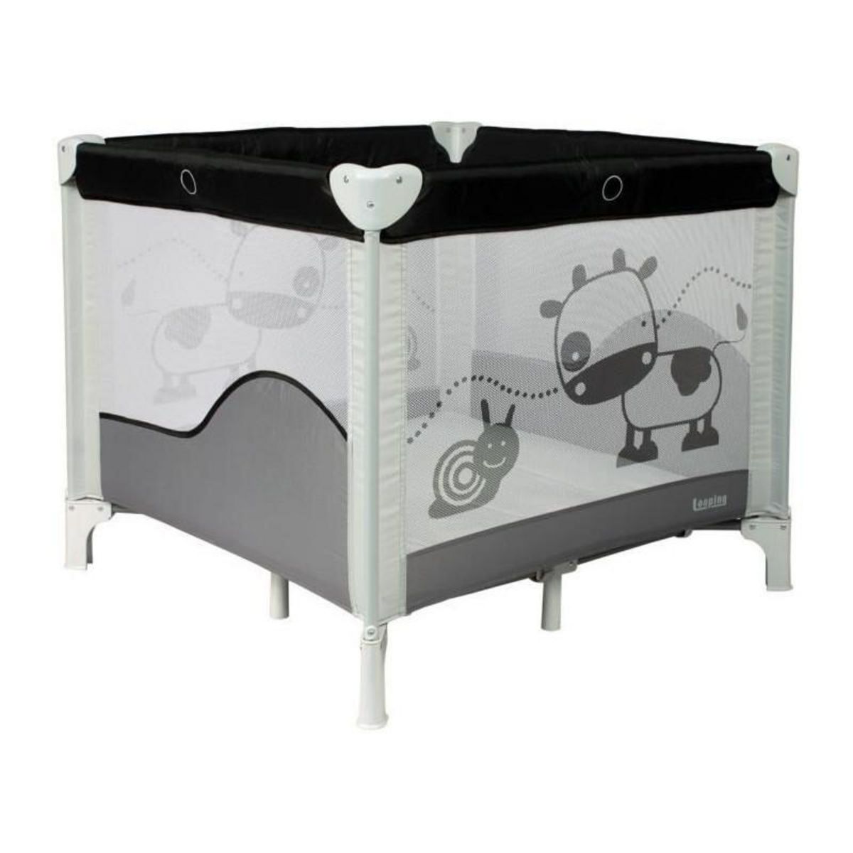 BAMBISOL BAMBISOL - Parc/Berceau Bébé Pliant 90x90cm avec 2 Niveaux de Couchage - Sac de Transport, Espace de Jeux