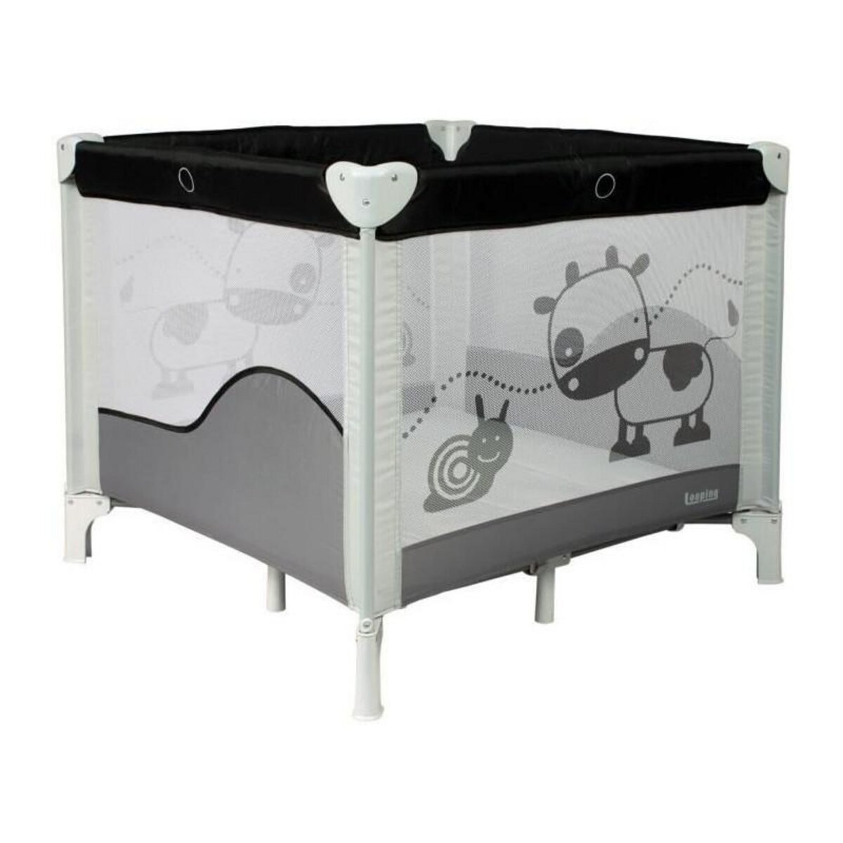 BAMBISOL BAMBISOL - Parc/Berceau Bébé Pliant 90x90cm avec 2 Niveaux de Couchage - Sac de Transport, Espace de Jeux