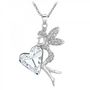 Voir la diapositive 1 : SC CRYSTAL Collier fée et coeur SC Crystal orné de cristaux scintillants