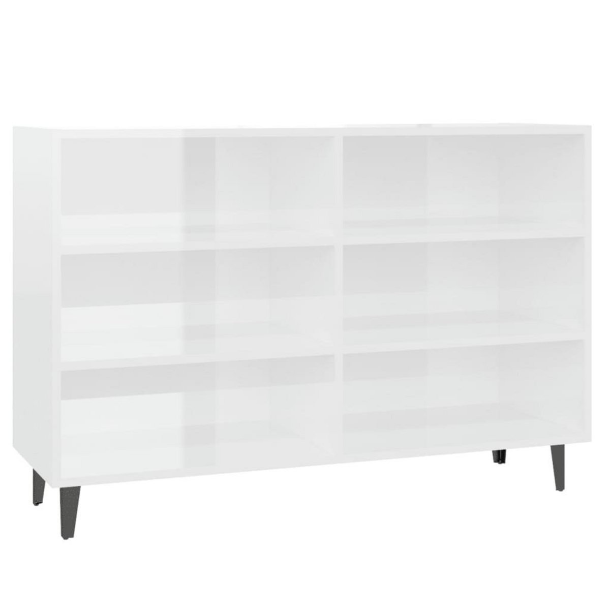 VIDAXL Buffet blanc brillant 103,5x35x70 cm bois d'ingenierie