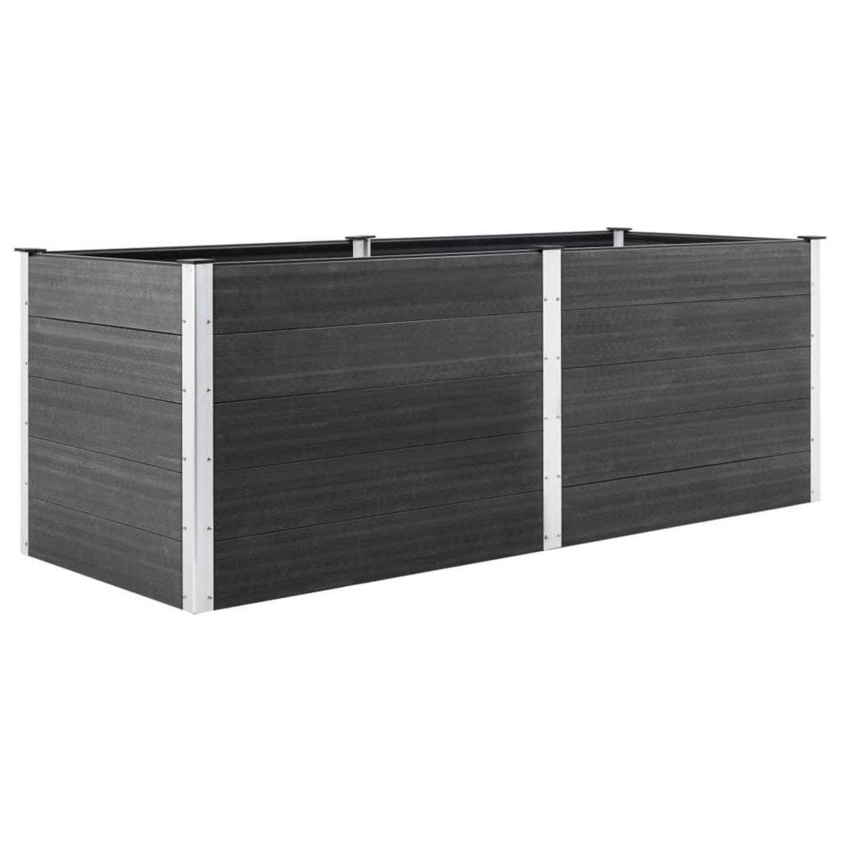 VIDAXL Lit sureleve de jardin 250x50x91 cm WPC Gris