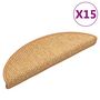 Voir la diapositive 2 : VIDAXL Tapis d'escalier autocollants aspect sisal 15 pcs 56x17x3 cm