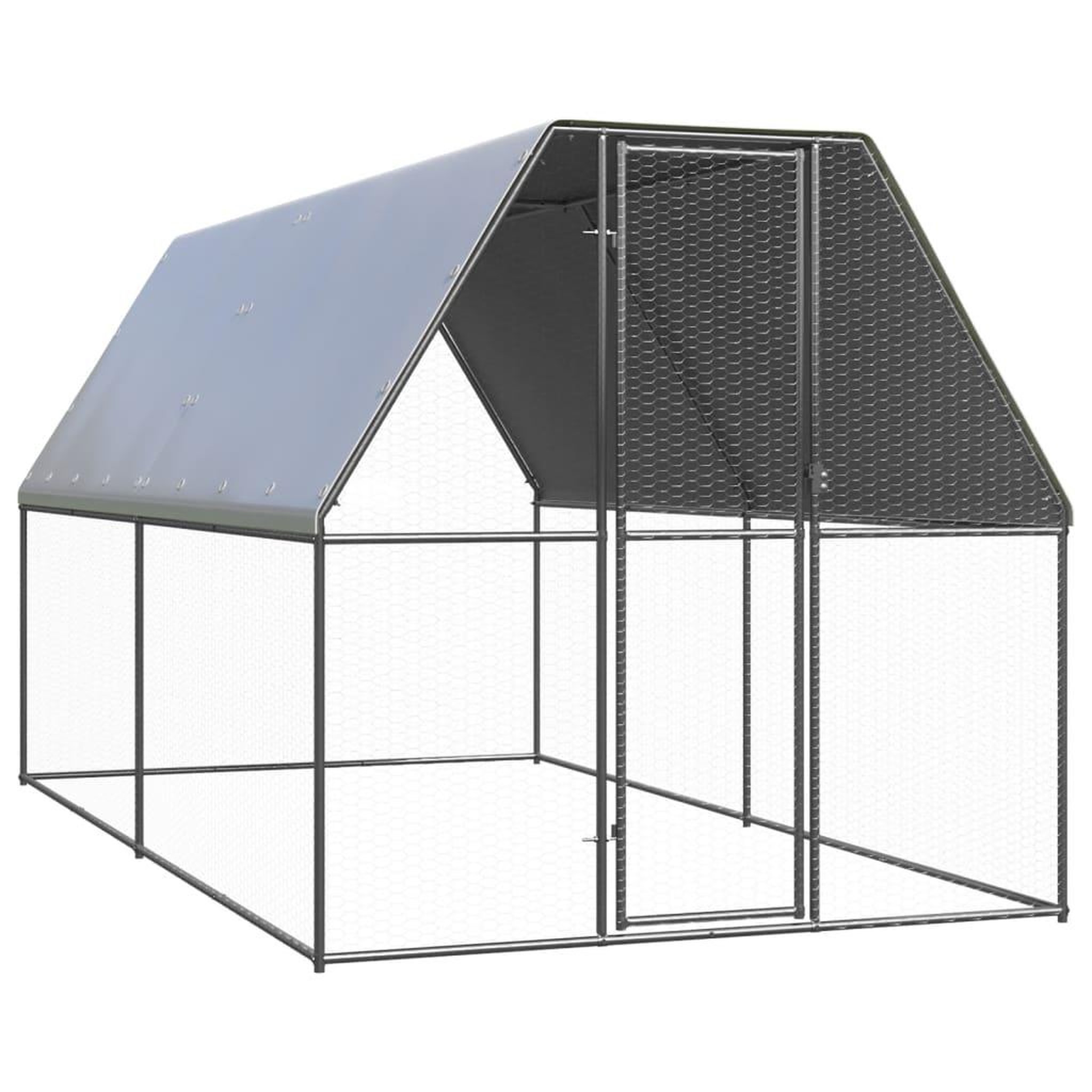 VIDAXL Poulailler d'exterieur 2x4x2 m Acier galvanise
