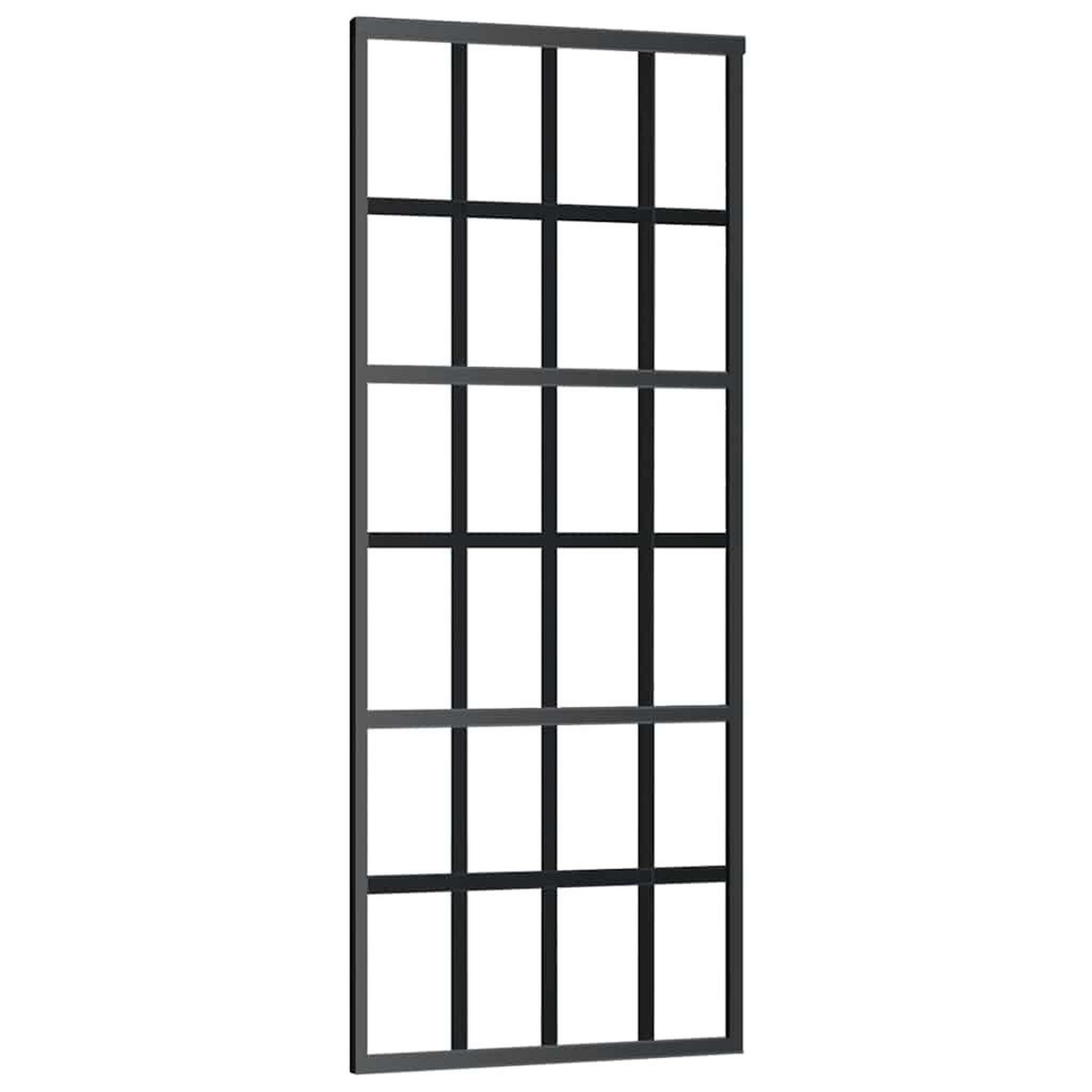Voir la diapositive 5 : VIDAXL Porte coulissante kit de quincaillerie noir 76x205 cm verre ESG