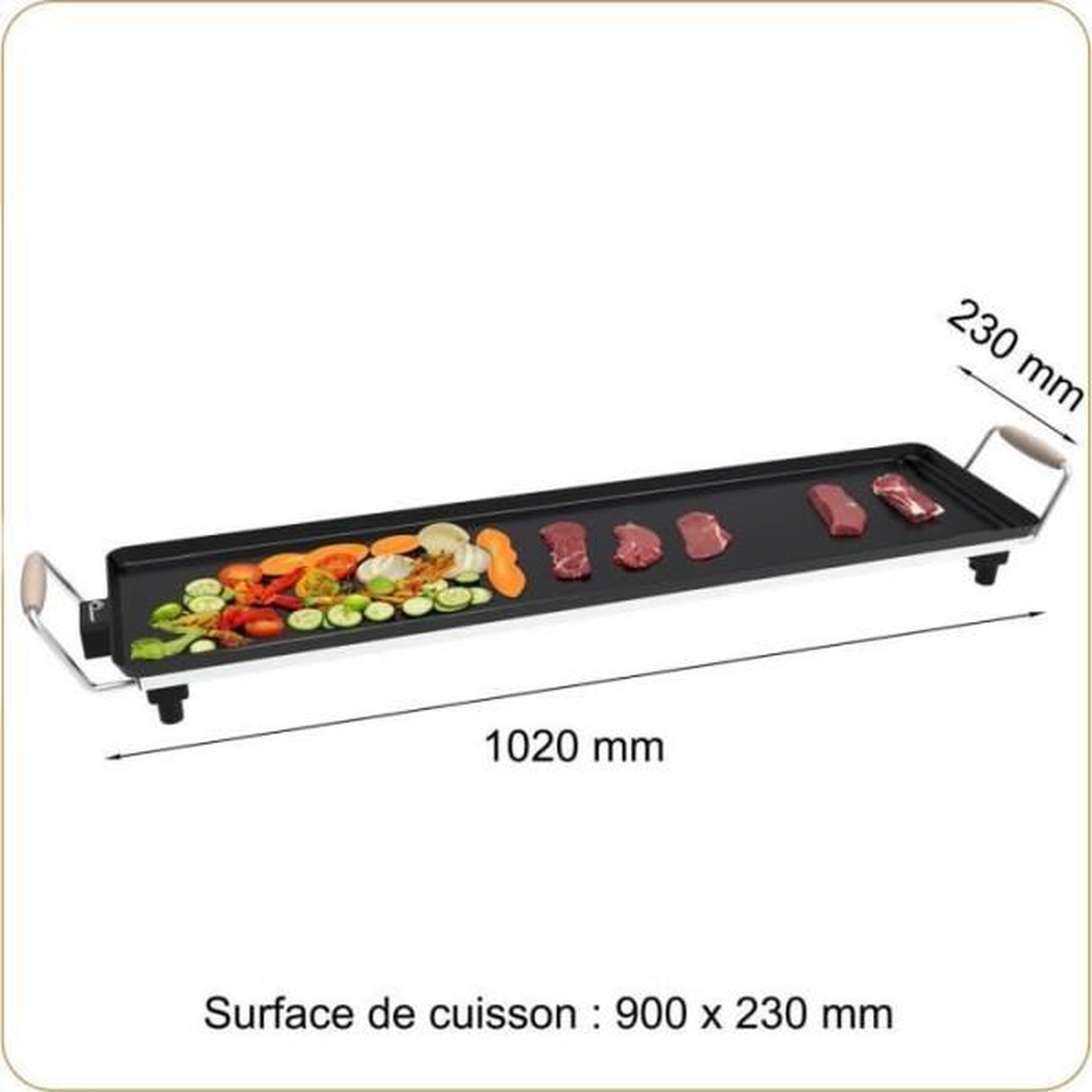 Voir la diapositive 3 : LITTLE BALANCE Plancha électrique 2000w 90x23cm - 8742