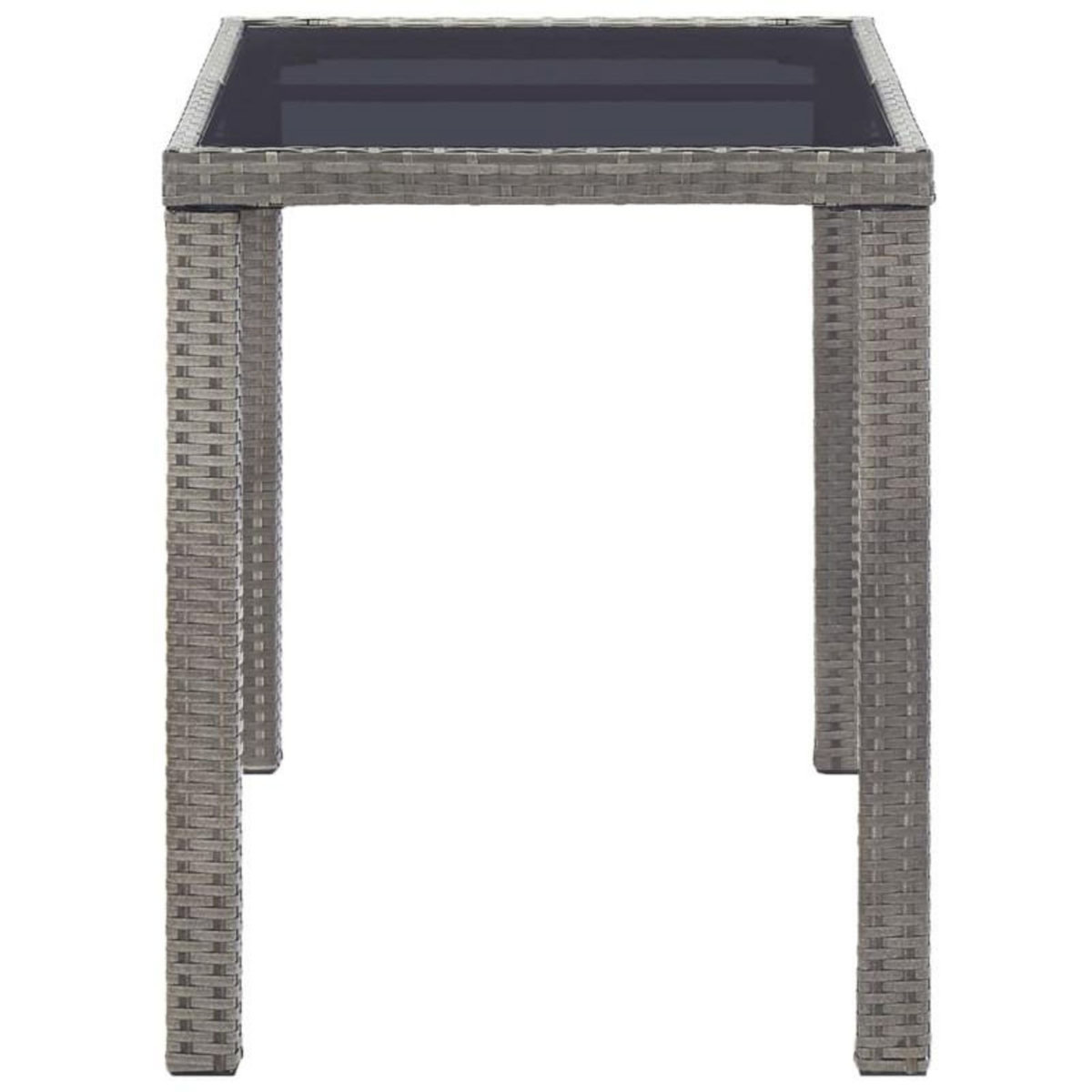 VIDAXL Table de jardin Anthracite 123x60x74 cm Résine tressée