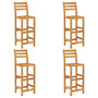 Voir la diapositive 4 : VIDAXL Ensemble de bar d'exterieur 5 pcs Bois d'acacia massif