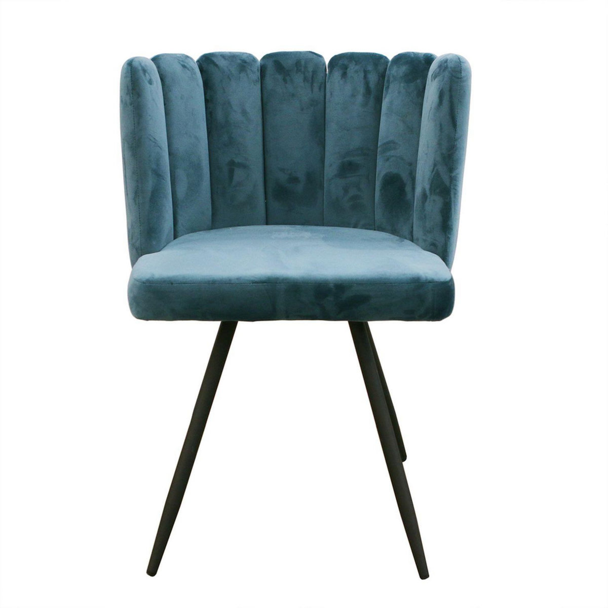 The Home Deco Factory Chaise design effet velours Ariel