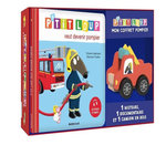 P'TIT LOUP : A LA DECOUVERTE DES POMPIERS. COFFRET AVEC 1 HISTOIRE, I DOCUMENTAIRE, 1 CAMION EN BOIS OFFERT, Lallemand Orianne