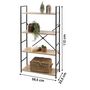 Voir la diapositive 3 : TOILINUX Etagère droite Large 4 niveaux Colorado H.48 en Métal et MDF - Beige et Noir