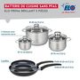Voir la diapositive 2 : ELO Ensemble de 2 Poêles de cuisson 24 et 28 cm et 3 faitouts 12, 16 et 20 cm Elo Prima Brillant