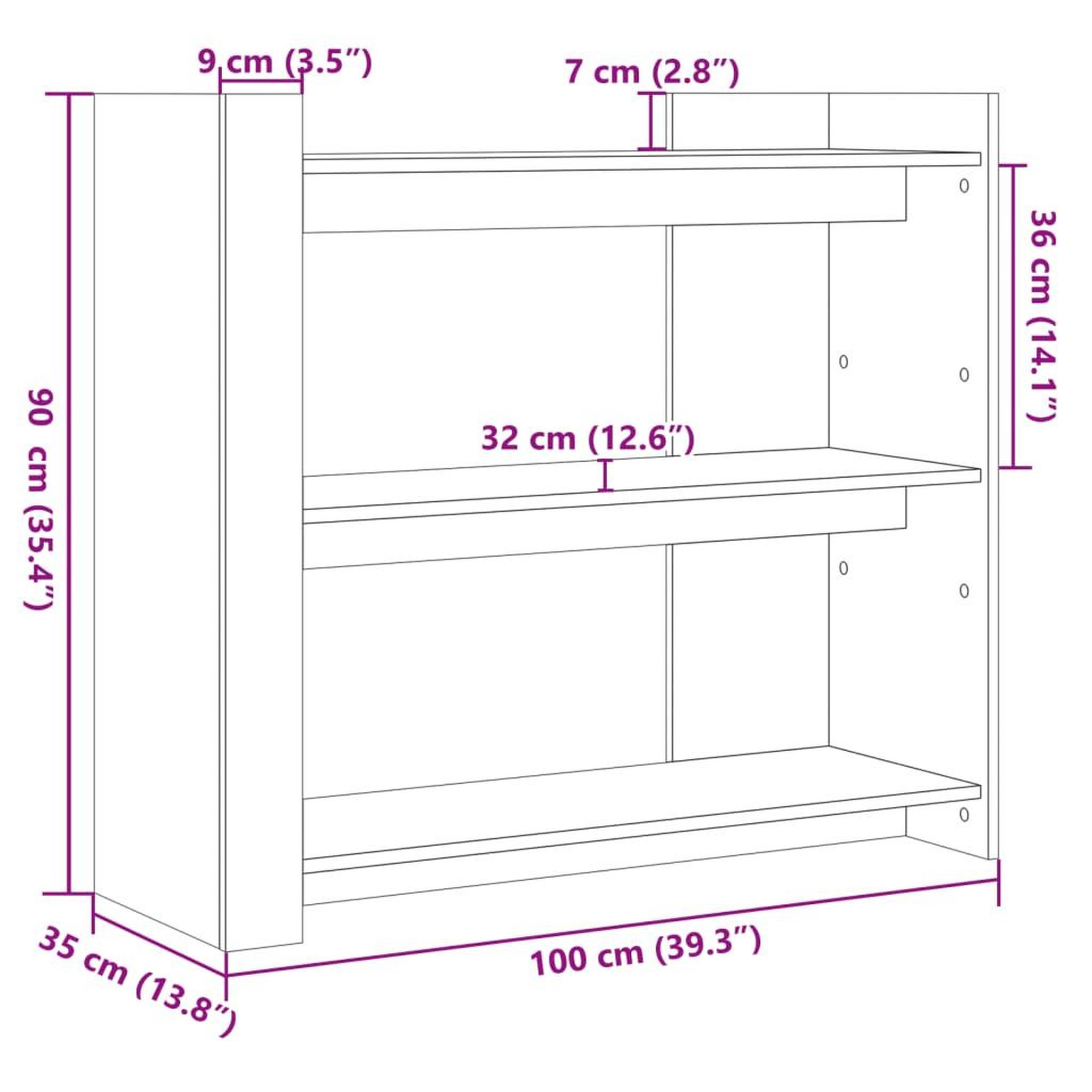 Voir la diapositive 6 : VIDAXL Table console chene fume 100x35x90 cm bois d'ingenierie