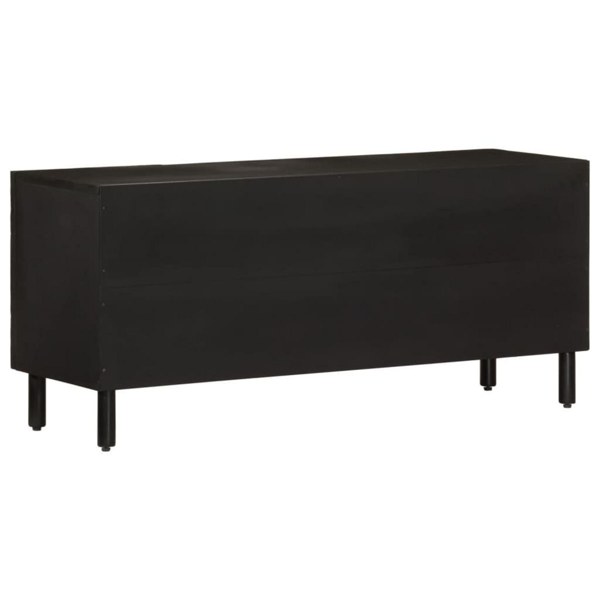 VIDAXL Meuble TV noir 105x33x46 cm bois massif de manguier