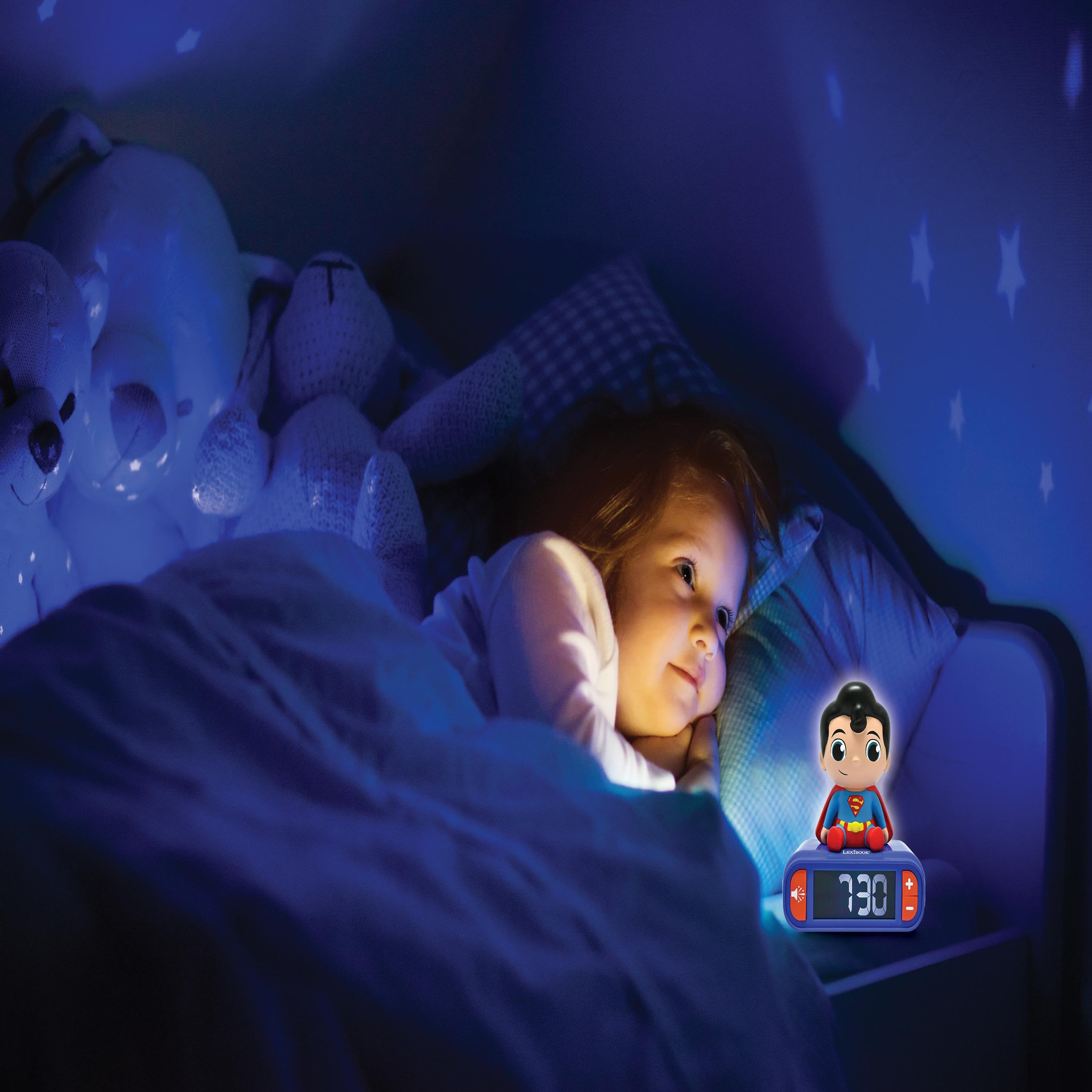 Voir la diapositive 6 : Lexibook Réveil avec veilleuse Superman en 3D