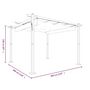 Voir la diapositive 6 : VIDAXL Tonnelle de jardin avec toit retractable 3x3 m Taupe