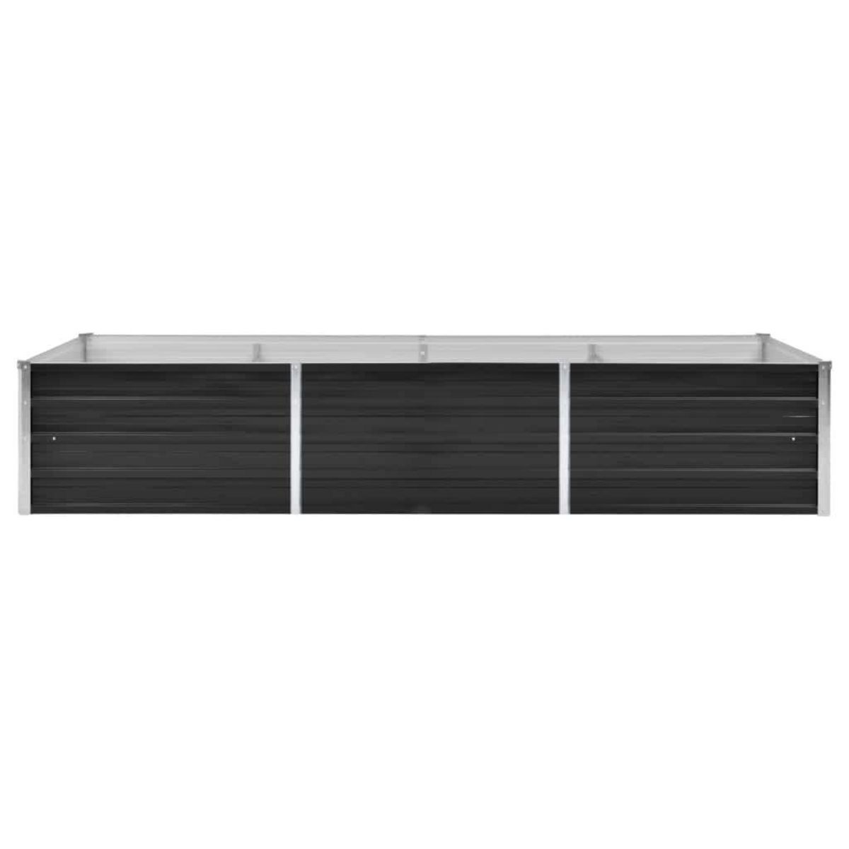 VIDAXL Lit sureleve de jardin Anthracite 240x80x45 cm Acier galvanise