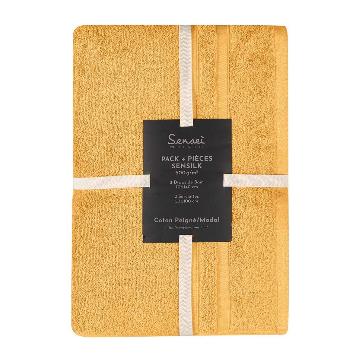 Sensei Maison Ensemble de bain 4 pièces 600 g/m² SENSILK