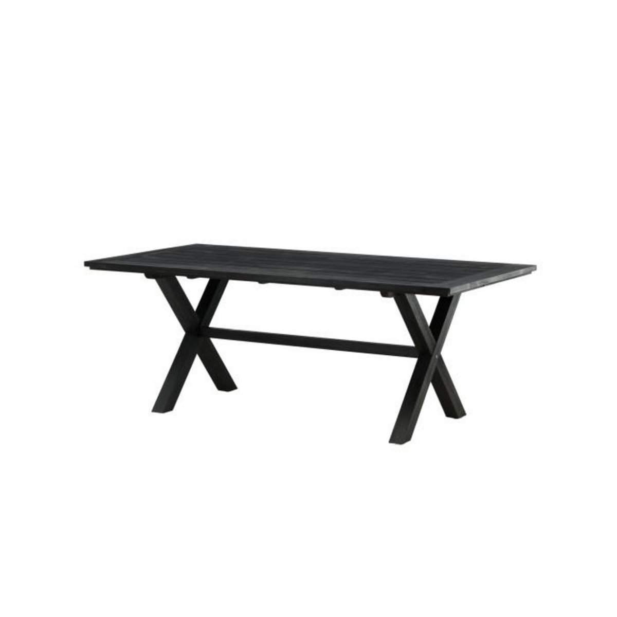 Paris Prix Table de Jardin en Bois  Rives  200cm Noir
