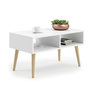 Voir la diapositive 1 : KOBI Table basse SANDI scandinave blanc