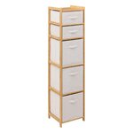 FIVE Étagère 5 Paniers de Rangement  Tidy  144cm Naturel