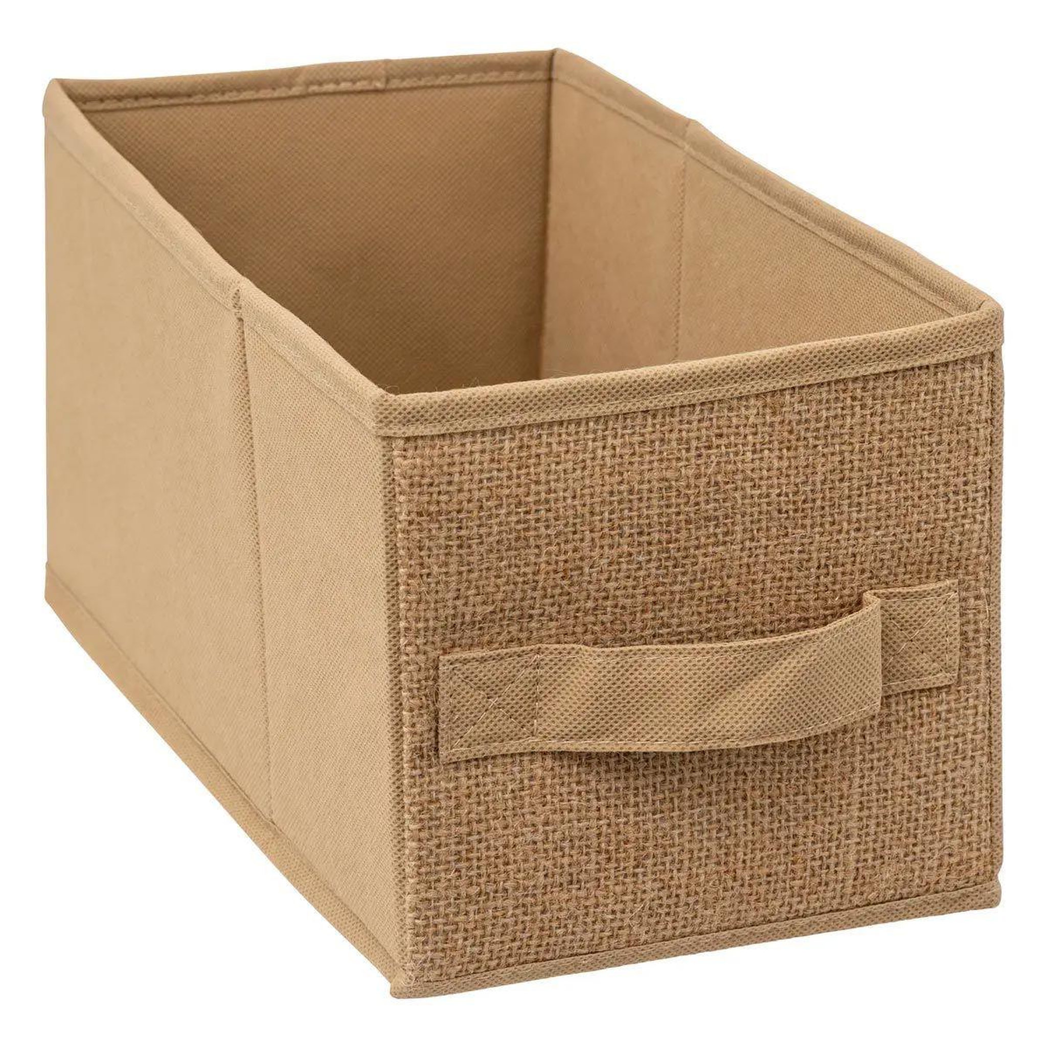 FIVE Boîte de rangement  toile de jute  15x31cm beige lin