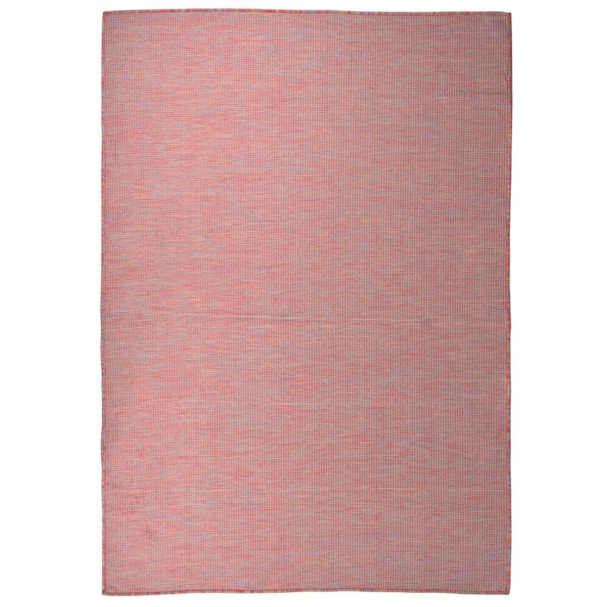 VIDAXL Tapis a tissage plat d'exterieur 160x230 cm Rouge