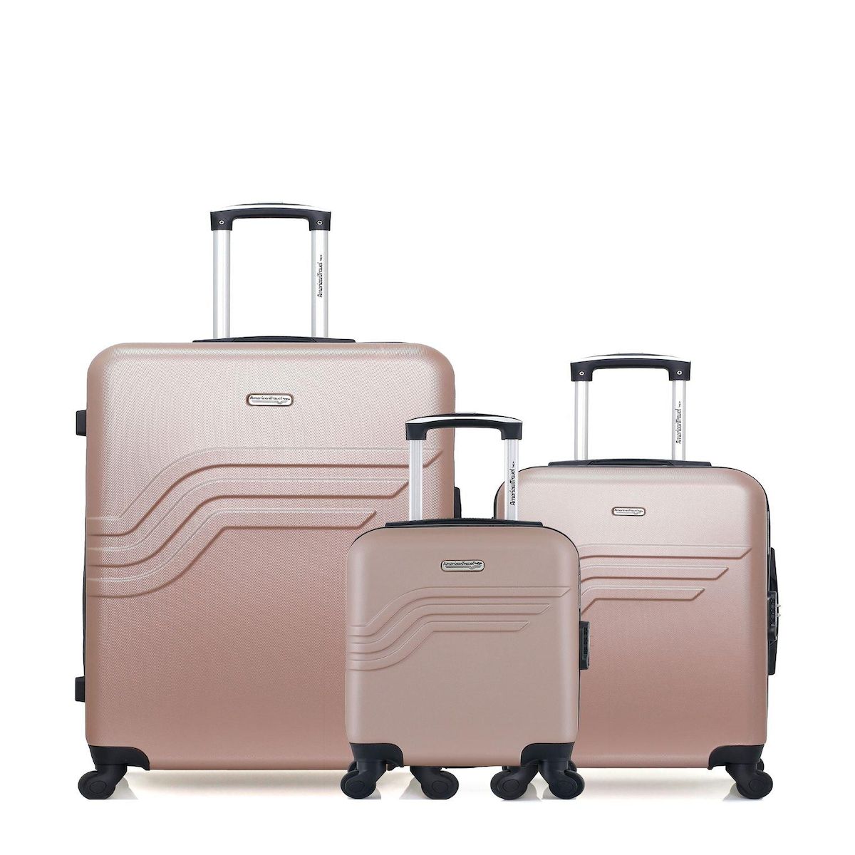 AMERICAN TRAVEL AMERICAN TRAVEL - LOT DE 3 - Valises grand format, cabine et cabine XXS QUEENS