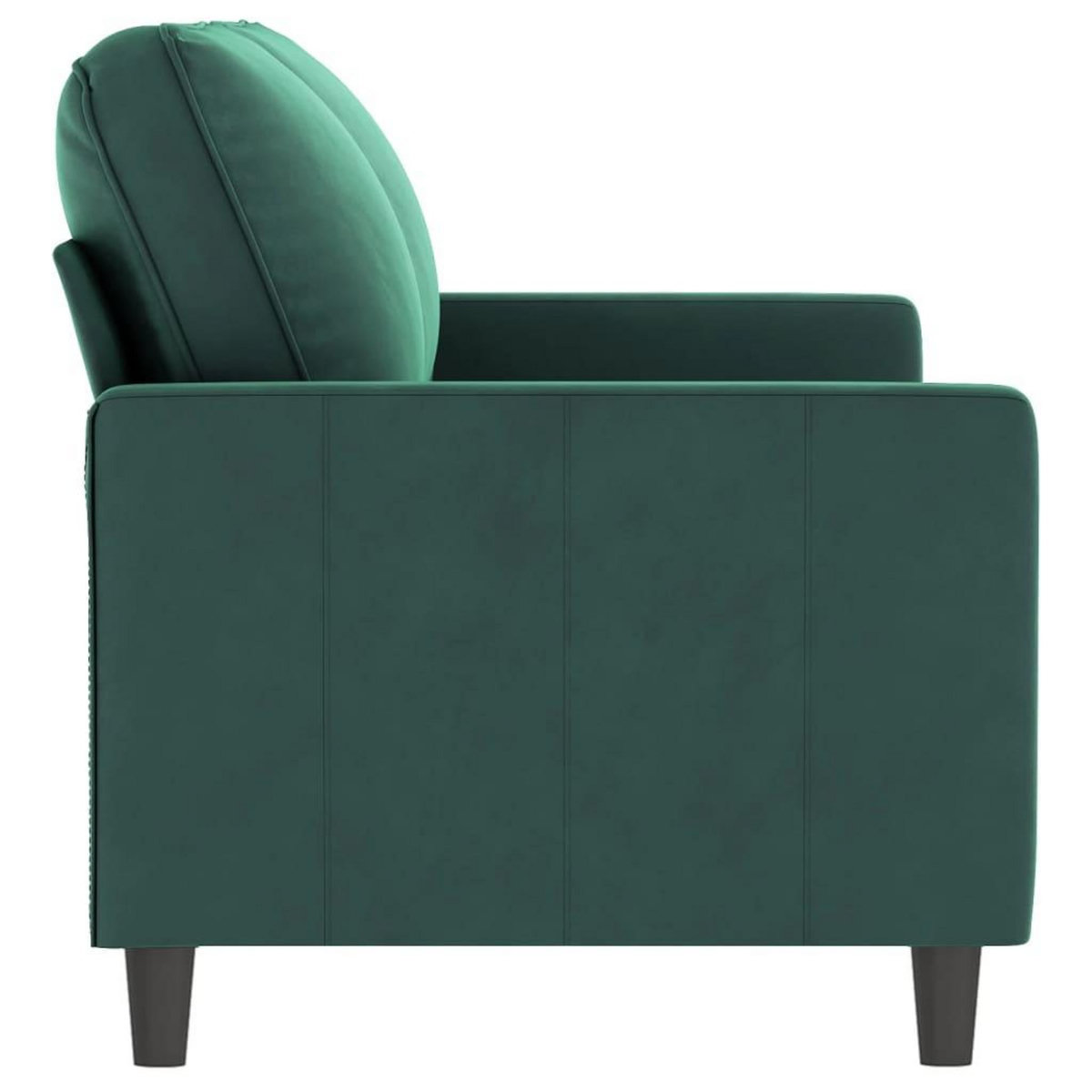 VIDAXL Canape a 2 places Vert fonce 140 cm Velours