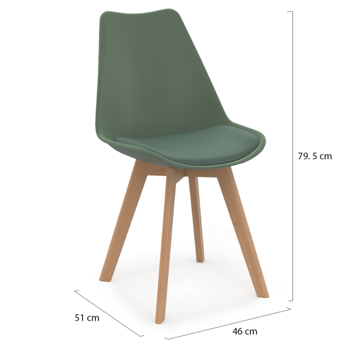 ID MARKET Lot de 6 scandinaves SARA mix color blanc, gris clair, gris foncé x2, vert x2