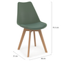 Voir la diapositive 6 : ID MARKET Lot de 6 scandinaves SARA mix color blanc, gris clair, gris foncé x2, vert x2