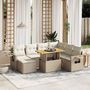 Voir la diapositive 1 : VIDAXL Salon de jardin avec coussins 8 pcs beige resine tressee