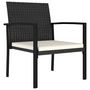 Voir la diapositive 2 : VIDAXL Chaises a manger de jardin lot de 2 Resine tressee Noir