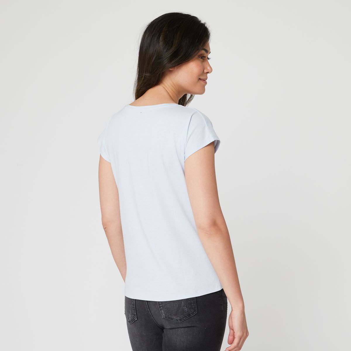 INEXTENSO T-shirt manches courtes bleu femme