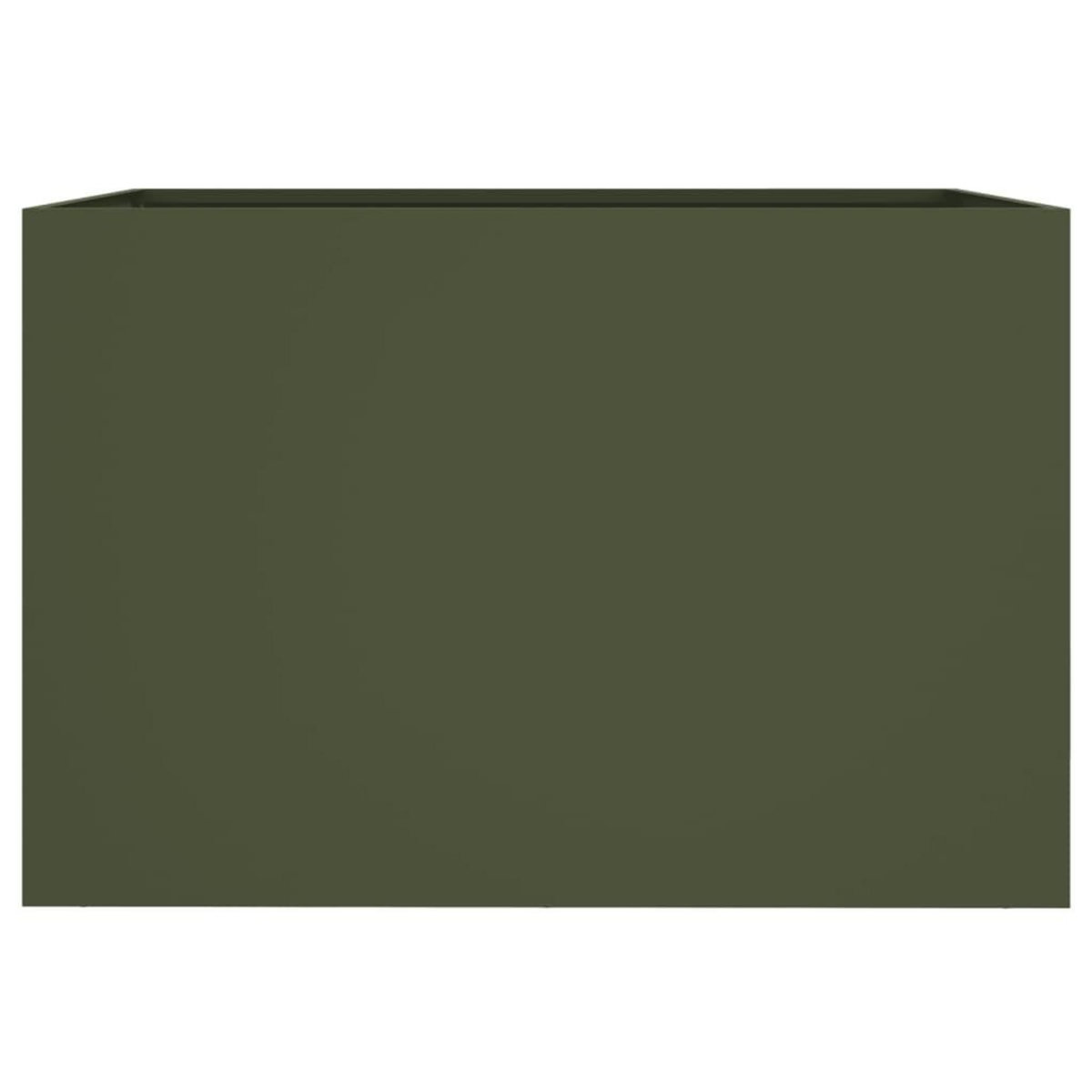 VIDAXL Jardiniere vert olive 62x40x39 cm acier