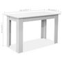 Voir la diapositive 6 : VIDAXL Table de salle a manger et bancs 3 pcs Bois d'ingenierie Blanc