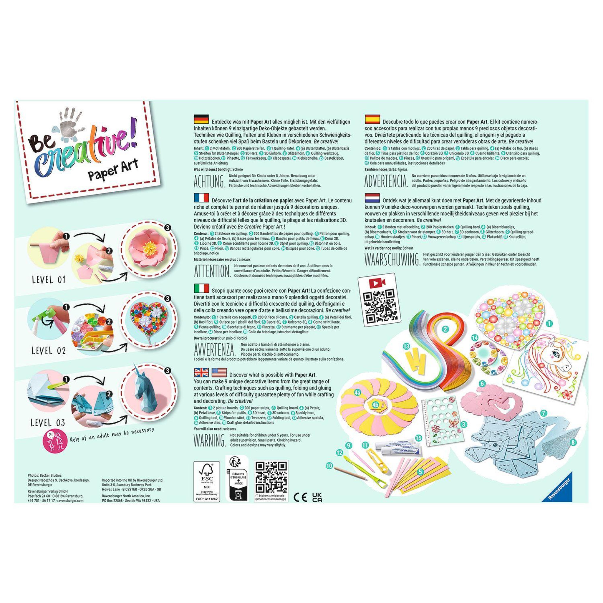 Voir la diapositive 7 : RAVENSBURGER Coffret Paper Art Maxi