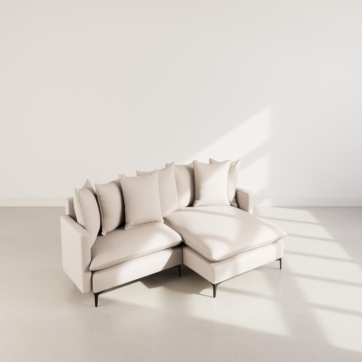 LISA DESIGN Madison - canapé d'angle réversible 4 places en tissu texturé