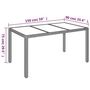 Voir la diapositive 6 : VIDAXL Table de jardin dessus en verre Gris 150x90x75cm Resine tressee