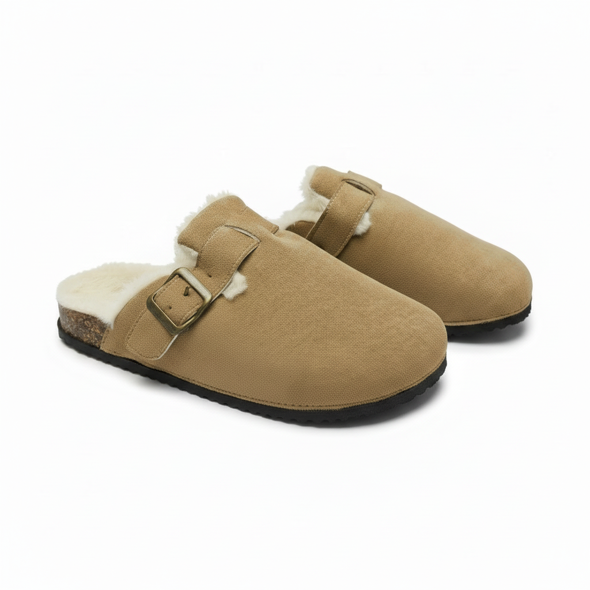 Voir la diapositive 3 : OZABI Ozabi sabots mules femme fourrées suédine boucle ajustable