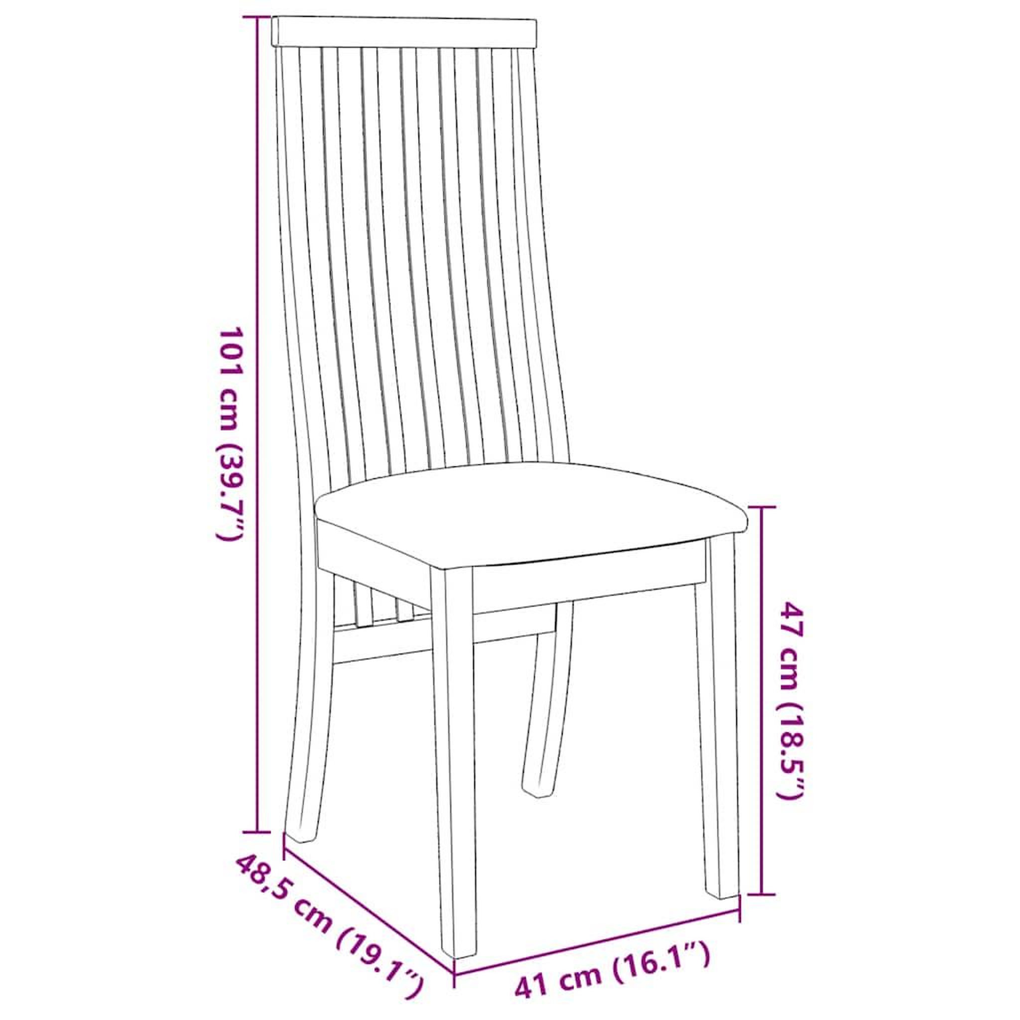 Voir la diapositive 6 : VIDAXL Chaises a manger coussins 2 pcs blanc bois massif caoutchouc
