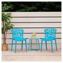 Voir la diapositive 2 : HomeStyle4U Chaise de jardin lot 2 chaises bleues