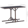 Voir la diapositive 6 : VIDAXL Table de jardin Marron 110x53x72 cm Verre et resine tressee