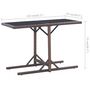 Voir la diapositive 6 : VIDAXL Table de jardin Marron 110x53x72 cm Verre et resine tressee