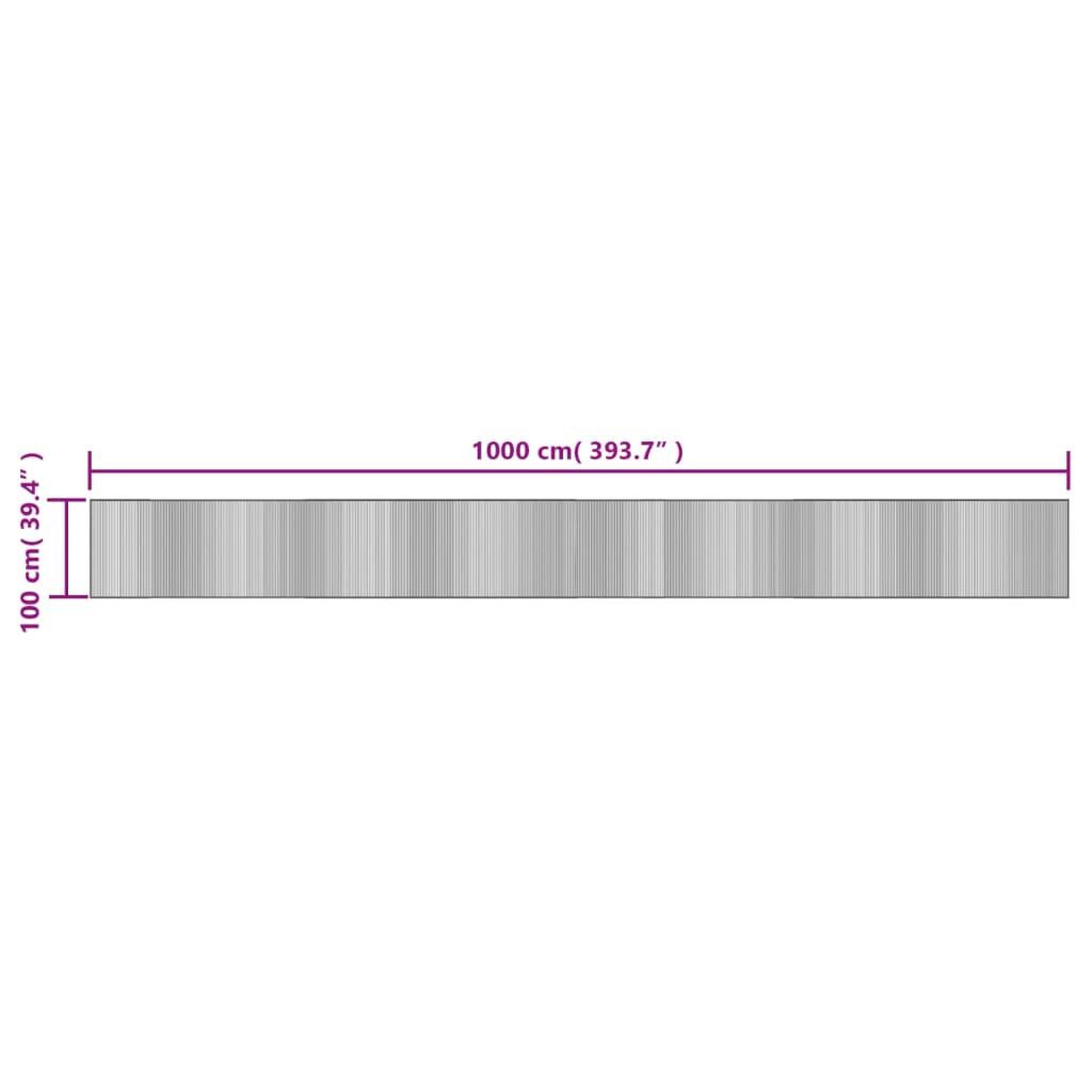 Voir la diapositive 6 : VIDAXL Tapis rectangulaire marron fonce 100x1000 cm bambou