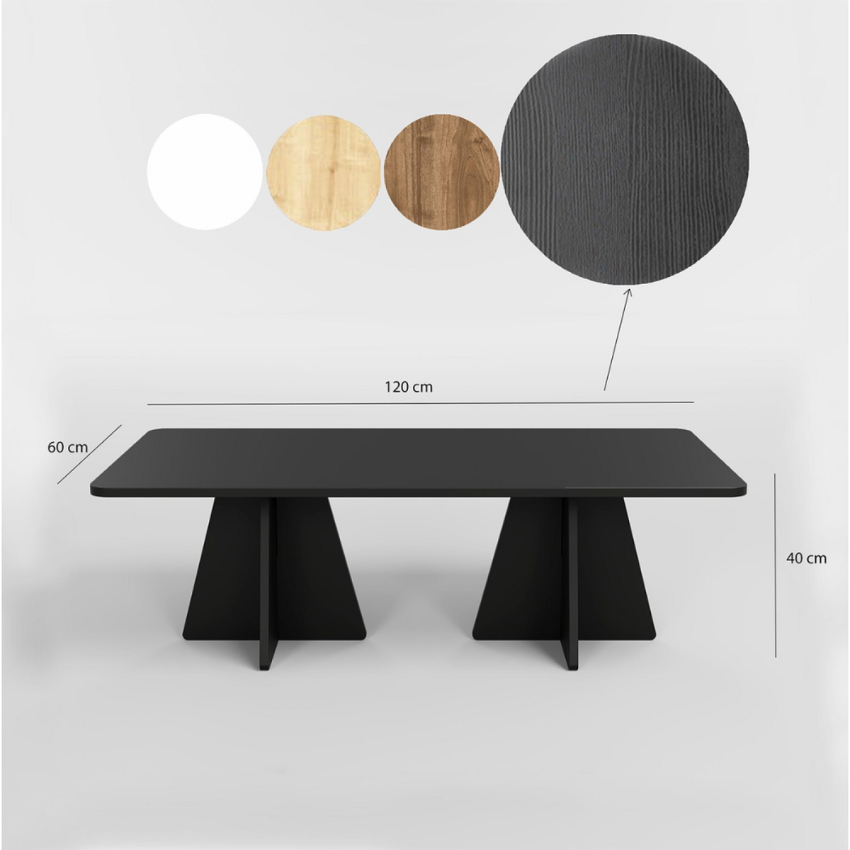 CONCEPT USINE Table basse design noire SHAMP