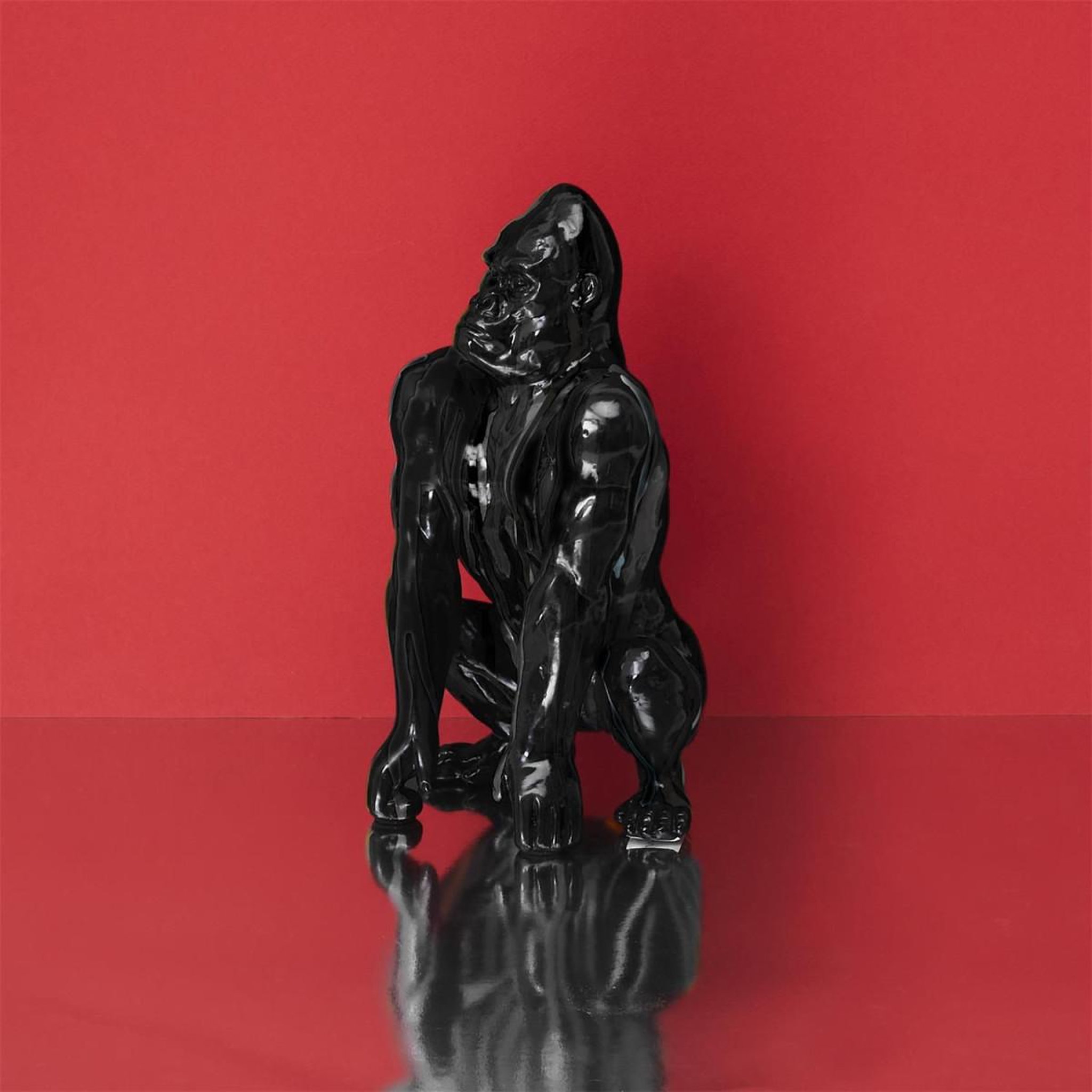 Voir la diapositive 5 : The Home Deco Factory Statuette déco gorille  sculpture  24cm noir