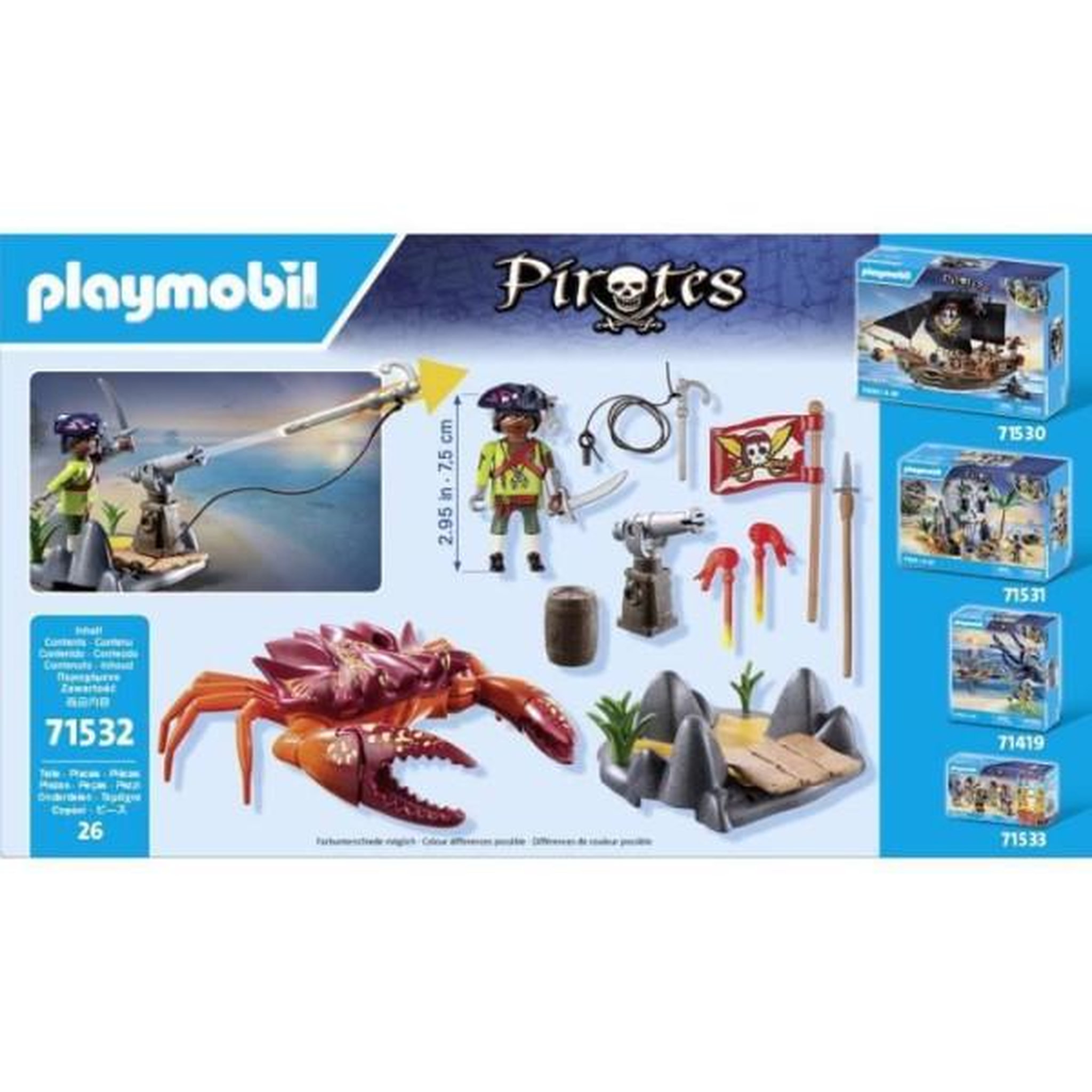 Voir la diapositive 5 : PLAYMOBIL Pirates Pirate et crabe géant
