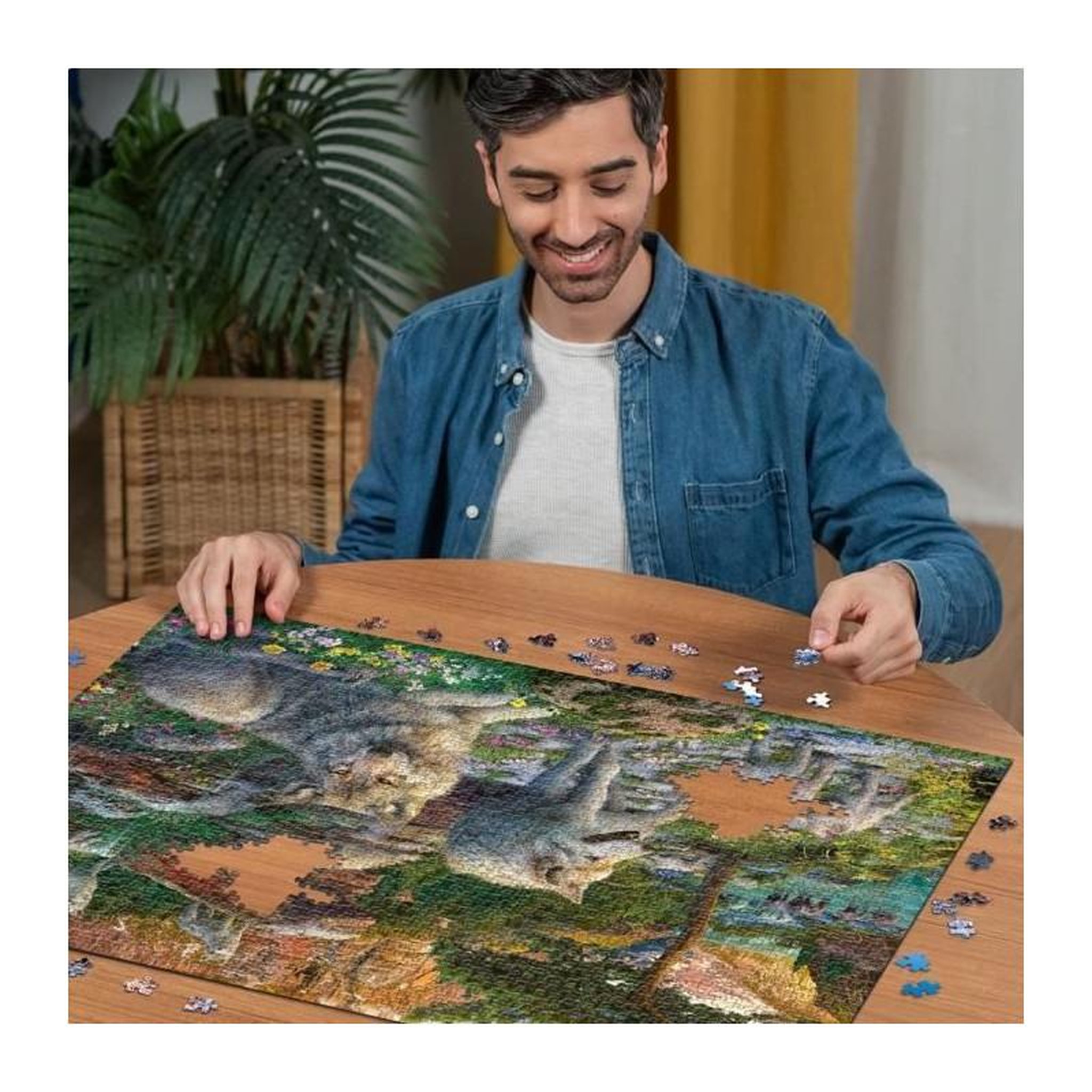 Voir la diapositive 3 : RAVENSBURGER Puzzle 1500 pièces Loups au printemps – Ravensburger – Dès 14 ans – Adulte & Enfant – 80x60 cm